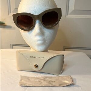 Women’s Eleventh Hour Taupe Cat-Eye Sunglasses